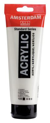Royal Talens Amsterdam Standard Series Acrylverf Tube 250 ml - Titaanwit 105