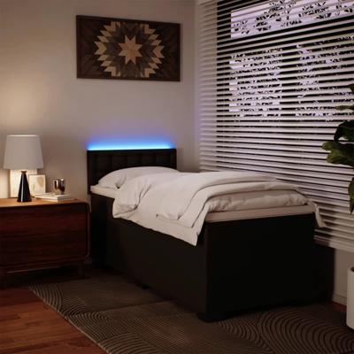 Boxspring met matras kunstleer zwart 120x200 cm