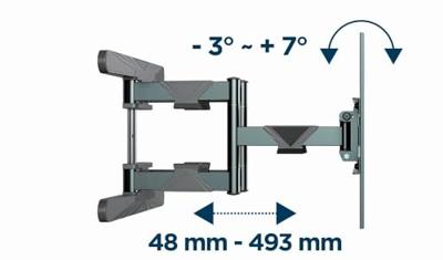 Gembird WM-80ST-01 tv-bevestiging 2,03 m (80") Staal - thumbnail