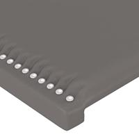 Hoofdbord LED 183x16x78/88 cm kunstleer grijs - thumbnail