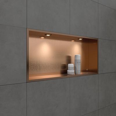 Inbouwnis BWS Alfie 30x60 cm Met LED Verlichting Geborsteld Koper Boss & Wessing Inbouwnis BWS Alfie 30x60 cm Met LED Verlichting Geborsteld Koper Boss & Wessing