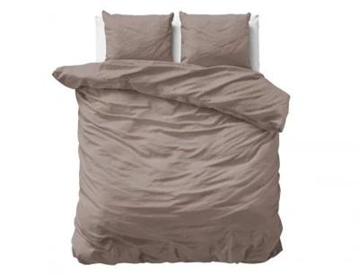 Primaviera Deluxe Uni Satijn Dekbedovertrek Taupe 140 x 200/220 cm