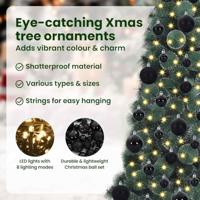 VidaXL Kunstmatige vorstverlichte kerstboom met bal set groen 120 cm - thumbnail