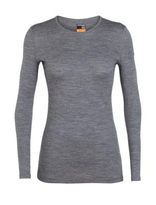 Icebreaker Merino 200 Oasis LS Crewe Thermoshirt Dames Gritstone Hthr-013 S Icebreaker Merino 200 Oasis LS Crewe Thermoshirt Dames Gritstone Hthr-013 S