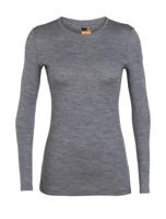 Icebreaker Merino 200 Oasis LS Crewe Thermoshirt Dames Gritstone Hthr-013 S - thumbnail