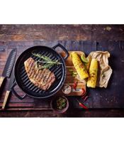 Alva Grillpan - Grillplaat - Nori - Gietijzer ø 28 cm - geëmailleerde anti-aanbaklaag - thumbnail