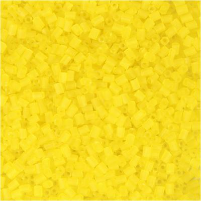 Creativ Company Rocailles 2-cut, d 1,7 mm, afm 15/0, gatgrootte 0,5 mm, transparant geel, 25 gr/ 1 doos