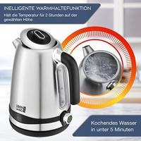 Lebenlang LBE2662 Waterkoker BPA-vrij, Met display Aantal/Volume: 1.7 l RVS - thumbnail