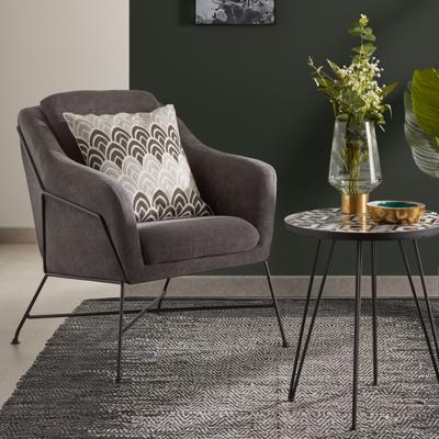 Kave Home Fauteuil 'Brida', kleur donkergrijs Kave Home Fauteuil 'Brida', kleur donkergrijs
