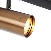 QAZQA Modern 1-fase railsysteem met 4 spots donkerbrons - Jeana - thumbnail