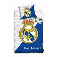 Real Madrid CF dekbedovertrek 140 x 200 cm wit/blauw 60 x 80 cm - thumbnail