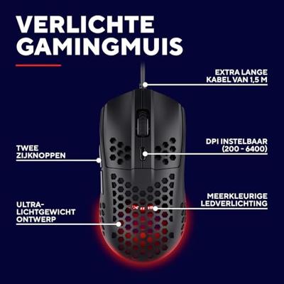 Trust GXT928 HELOX LIGHTWEIGHT Muis Zwart