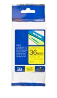 Labeltape brother ptouch tze661 36mm geel | 5 stuks - thumbnail