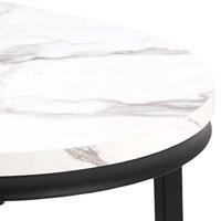Bendt Salontafel 'Flemming' Set van 2 stuks, Marmerlook, kleur Wit - thumbnail