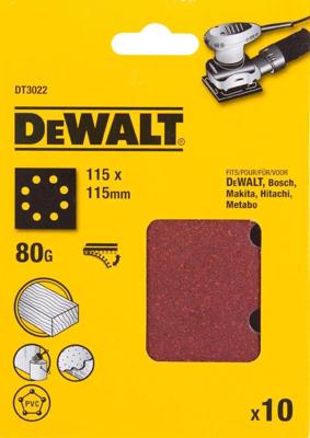 DeWALT DT3022 P80 Schuurpapier 1/4 Velcro VE=10
