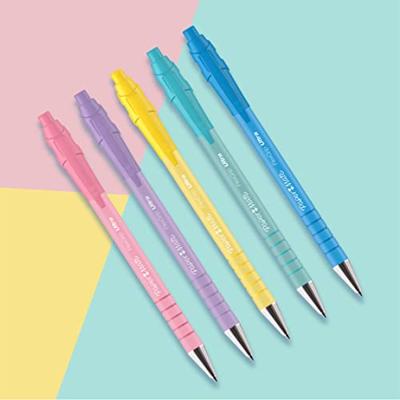 Paper Mate balpen Flexgrip Pastel RT, medium, blauwe inkt, blister van 5 stuks, assorti