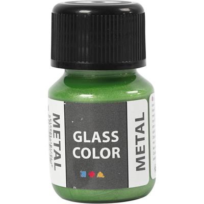 Creativ Company Glass color metal, groen, 30 ml/ 1 fles