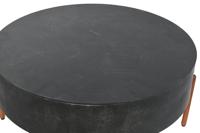 Hoofdtafel DKD Home Decor Metaal Aluminium 90 x 90 x 45 cm Mangohout - thumbnail