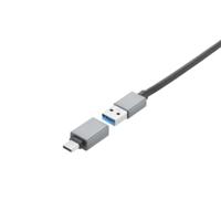 Hama USB 3.2 Gen 1-hub 7 poorten Met USB-C stekker Grijs - thumbnail