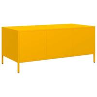 Salontafel 101,5x50x43,5 cm koudgewalst staal mosterdgeel - thumbnail