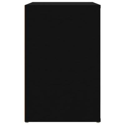 Schoenenkast 130x35x54 cm bewerkt hout zwart