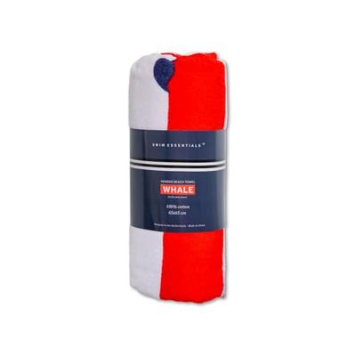 Swim Essentials Strandponcho Rood Wit Walvis 65 x 65 cm - thumbnail