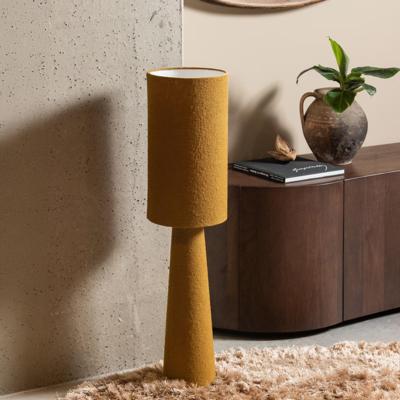 WOOOD tafellamp Loft - Metaal|Bouclé - Tapenade - 90xØ22 cm