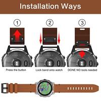 Leren bandje - Bruin - Garmin Fenix 7s/6s/5s / Instinct 2s / Epix Pro Gen 2 (42mm) - thumbnail