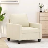 Fauteuil 60 cm kunstleer crmekleurig - thumbnail