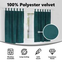 VidaXL Verduisterende gordijnen 2 pcs donkergroen 140 x 175 cm fluweel - thumbnail