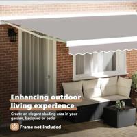 VidaXL Vervangingsdoek voor zonnescherm lichtgrijs 380 x 295 cm - thumbnail