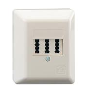 Rutenbeck TAE 2x6/6NFF Ap rw Stekkerdoos Opbouw (op muur) Wit - thumbnail