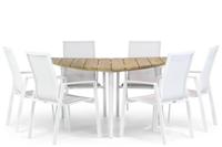 Lifestyle Ultimate/Julia 155 cm triangel dining tuinset 7-delig - thumbnail