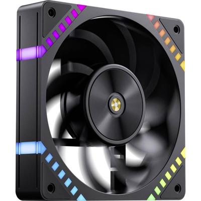 Jonsbo HF2-120 PC-ventilator Zwart (b x h x d) 120 x 25 x 120 mm Incl. LED-verlichting