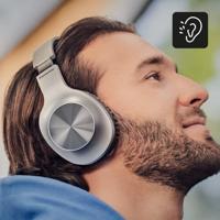 Panasonic RB-HX220BDEK Draadloze Hoofdtelefoon, Over-ear Koptelefoon Met Ergonomische Pasvorm, Extra Bas, Tot 23 Uur Speeltijd, Snelle En Gemakkelijke Aansluiting En Opvouwbaar Ontwerp, Zilver - thumbnail