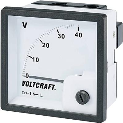 VOLTCRAFT AM-72x72/40V AM-72x72/40V Analoog inbouwmeetinstrument AM-72x72/40 V 40 V Draaispoel