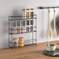 Metaltex kumino kruidenrek 3 etages mat zwart/metaal - thumbnail