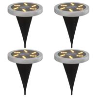 Grondlampen 4 st solar met grondpennen warmwit - thumbnail