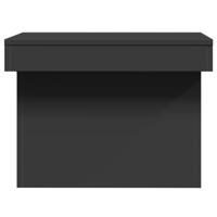 Salontafel 100x55x40 cm bewerkt hout zwart - thumbnail