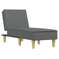 Chaise longue stof donkergrijs - thumbnail