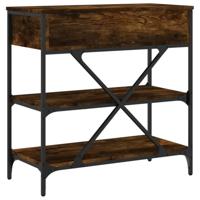 Wandtafel 75x34,5x75 cm bewerkt hout gerookt eikenkleurig - thumbnail