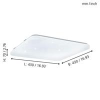 Eglo Vierkante plafondlampFrania-S 43cm - 3000K stereffect wit - 97883 - thumbnail