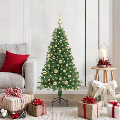 VidaXL Kunstkerstboom groen 120 cm pvc en staal en kunststof
