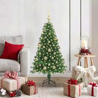 VidaXL Kunstkerstboom groen 120 cm pvc en staal en kunststof - thumbnail