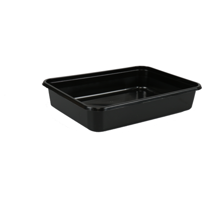 Bak | PP | 500ml | kilobak | 182x135x35mm | zwart | 500 stuks