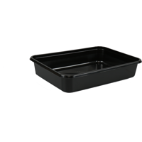 Bak | PP | 500ml | kilobak | 182x135x35mm | zwart | 500 stuks - thumbnail
