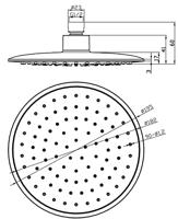 Wiesbaden Hoofddouche ABS Rond 20 cm Chroom/Grijs - thumbnail