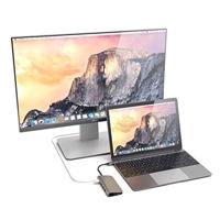 SATECHI Aluminium Multipoort Adapter 4K HDMI, USB-C Pass-Through, Gigabit Ethernet, SD/Micro Kaartlezers, USB 3.0 - Voor M2/ M1 Macbook Pro/Air, M2/ M1 iPad Pro/Air, M2 Mac Mini (Spacegrijs) - thumbnail