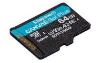Kingston Technology 64GB microSDXC Canvas Go Plus 170R A2 U3 V30 enkel pakket zonder ADP - thumbnail