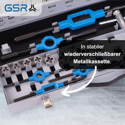 GSR 00708090 Schroefdraadsnijderset 56-delig HSS-G Metrisch M3 - M18, M20 GSR 00708090 Schroefdraadsnijderset 56-delig HSS-G Metrisch M3 - M18, M20